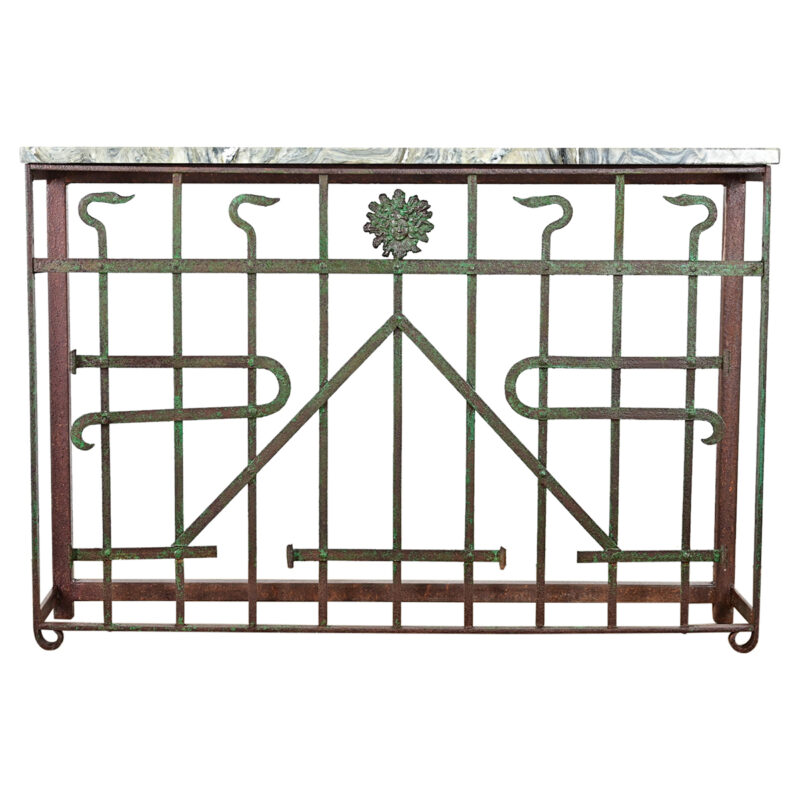 French 19th Century Iron Railing Console