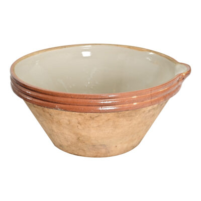 French 20th Century Glazed Cream Bowl