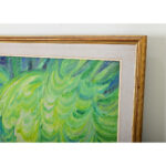 French Mid Century Electric Landscape Painting in Gilt Frame