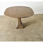 French Midcentury Carved Stone Dining Table