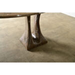 French Midcentury Carved Stone Dining Table