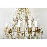 French 19th Century Brass & Crystal Chandelier