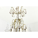 French 19th Century Brass & Crystal Chandelier
