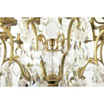 French 19th Century Brass & Crystal Chandelier