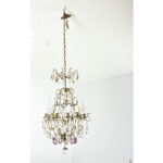 French 19th Century Brass & Crystal Chandelier