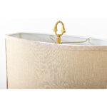 French Vintage Empire Brass Double Arm Table Lamp