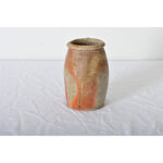 French Vintage Stoneware Glazed Jar with Handle