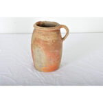 French Vintage Stoneware Glazed Jar with Handle
