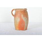 French Vintage Stoneware Glazed Jar with Handle