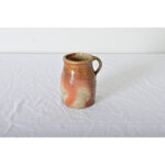French Vintage Stoneware Glazed Jar with Handle