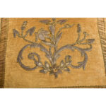 BVIZ Pair of Antique European Raised Bronze Embroidery Pillows