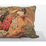 French Antique Tapestry on New Custom Cushion