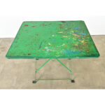 French Vintage Square Folding Bistro Table