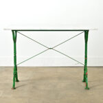 French 19th Century Cast Iron and Marble Bistro Table