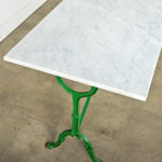 French 19th Century Cast Iron and Marble Bistro Table