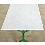 French 19th Century Cast Iron and Marble Bistro Table