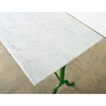 French 19th Century Cast Iron and Marble Bistro Table