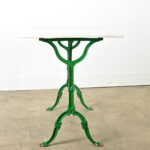French 19th Century Cast Iron and Marble Bistro Table
