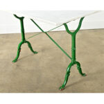 French 19th Century Cast Iron and Marble Bistro Table