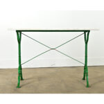 French 19th Century Cast Iron and Marble Bistro Table