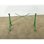 French 19th Century Cast Iron and Marble Bistro Table