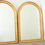 French Pair of 19th Century Arched Gilt Mirrors