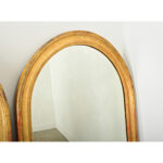 French Pair of 19th Century Arched Gilt Mirrors
