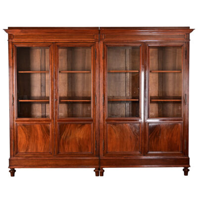 French 19th Century Mahogany Louis XVI Style Bibliotheque
