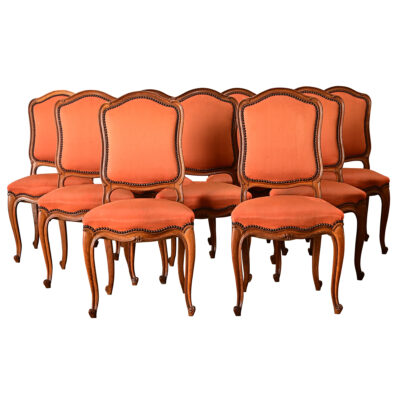 French Set of Nine Louis XV Style Dining Chairs