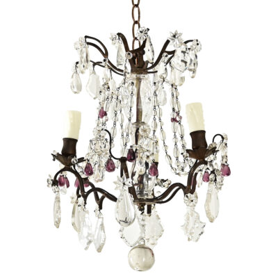 French 19th Century Petite Crystal Chandelier