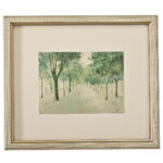 French Vintage Framed Watercolor