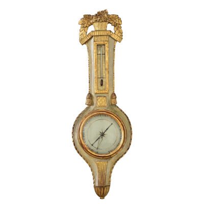 French 19th Century Painted Gilt Barometer
