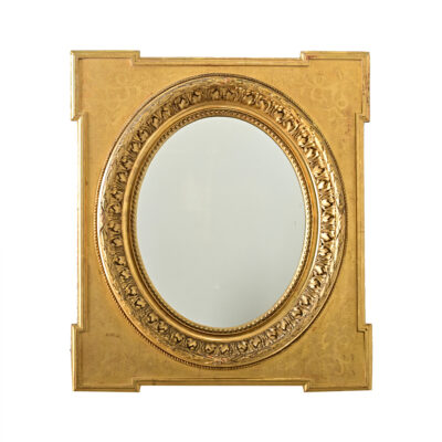 French 19th Century Gold Gilt Mirror