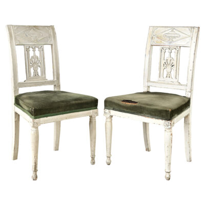 French Pair of Period Directoire Side Chairs