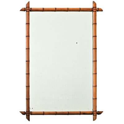 French 19th Century Faux Bamboo Mirror