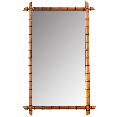 French 19th Century Faux Bamboo Mirror
