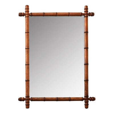 French Early 20th Century Faux Bamboo Mirror