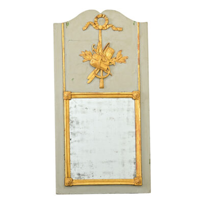 French 19th Century Gilt and Painted Trumeau