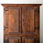 Portuguese 18th Century Carved Solid Chestnut Cabinet
