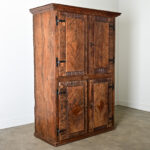 Portuguese 18th Century Carved Solid Chestnut Cabinet