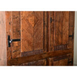 Portuguese 18th Century Carved Solid Chestnut Cabinet