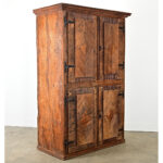 Portuguese 18th Century Carved Solid Chestnut Cabinet