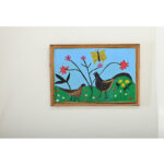 French Vintage Framed Painting of Pheasants