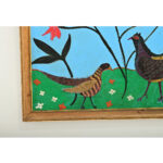 French Vintage Framed Painting of Pheasants