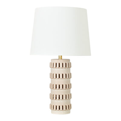Ceramic Table Lamp in Dusted White