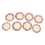 French Vintage Set of 14 Demi-Porcelain Plates
