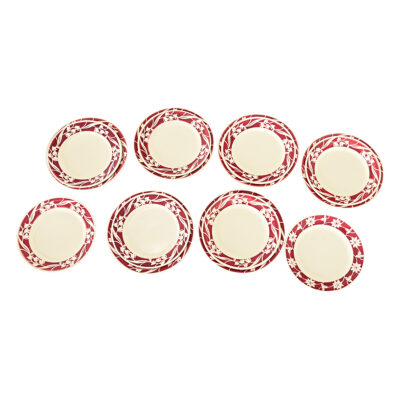 French Vintage Set of 14 Demi-Porcelain Plates