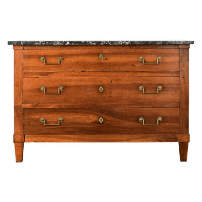 French 19th Century Walnut and Marble Commode