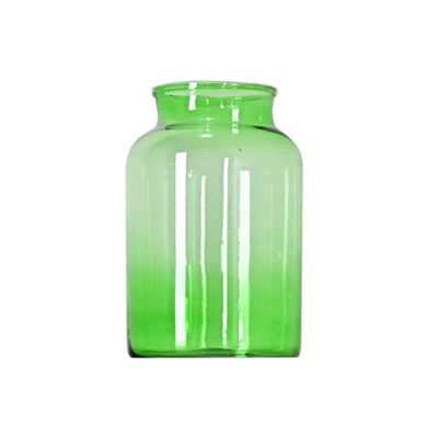 French Vintage Green Glass Pickling Jar