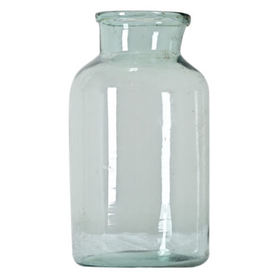 French Vintage Clear Glass Pickling Jar